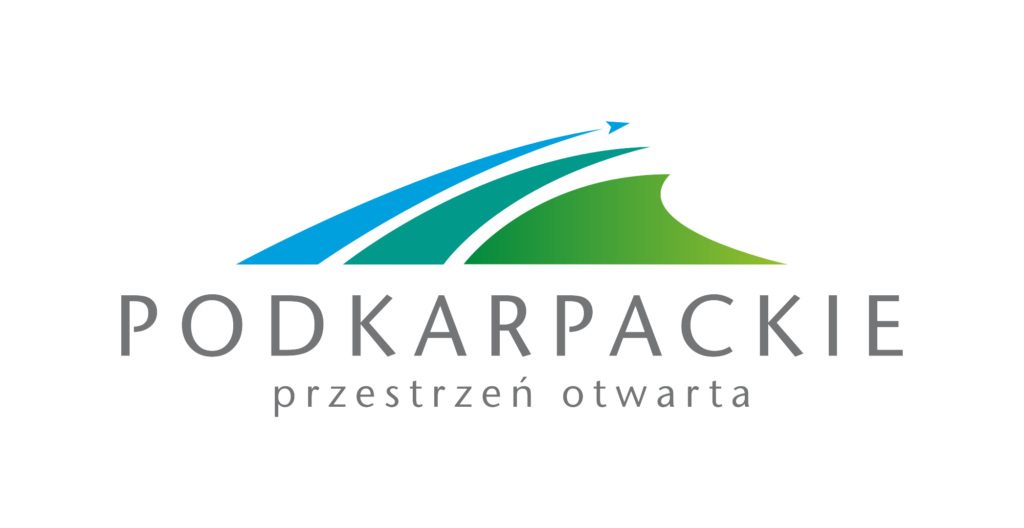 Zdjęcie przedstawia logo oficjalnej strony regionu Podkarpacie, Podkarpackie przestrzeń otwarta