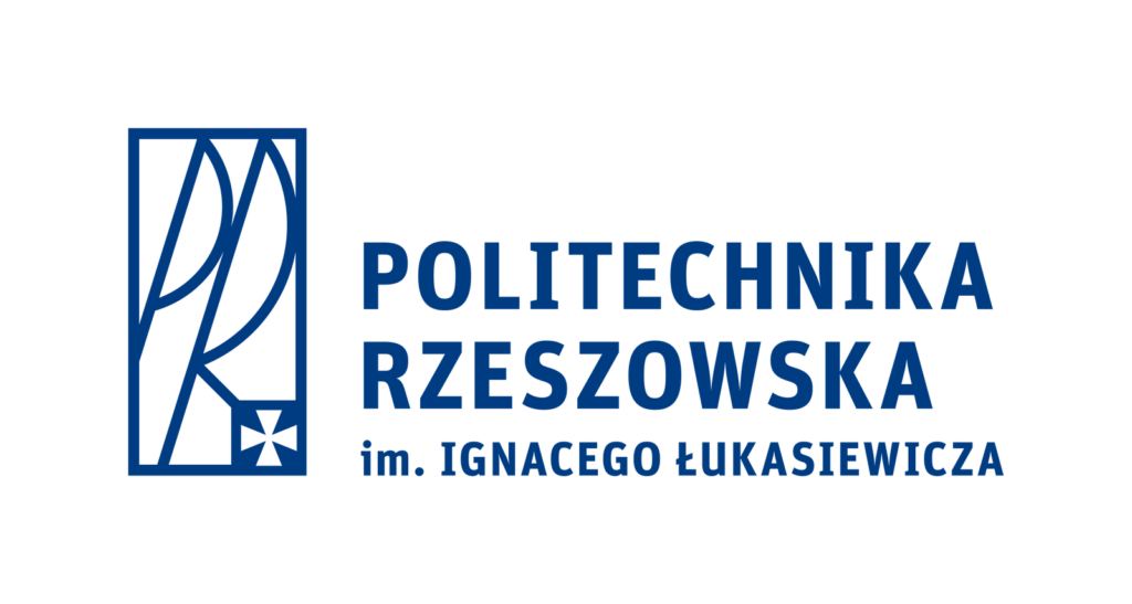 Zdjęcie przedstawia logo uniwersytetu technicznego Politechniki Rzeszowskiej im. Ignacego Łukasiewicza